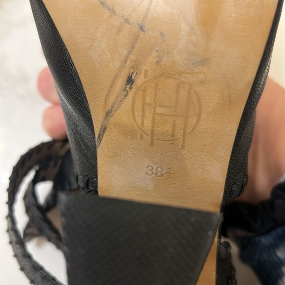 House of Harlow 1960 black leather open toe booties - Picture 13 of 14